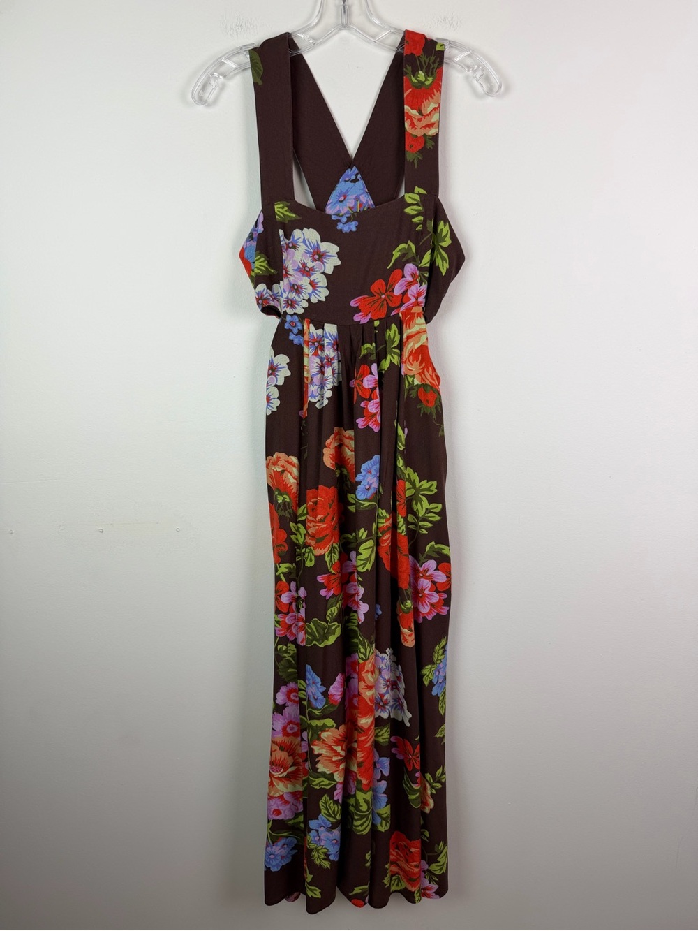 Anthropologie The Piper Bandeau Maxi Dress in Chocolate Brown Floral Size M - Picture 6 of 16